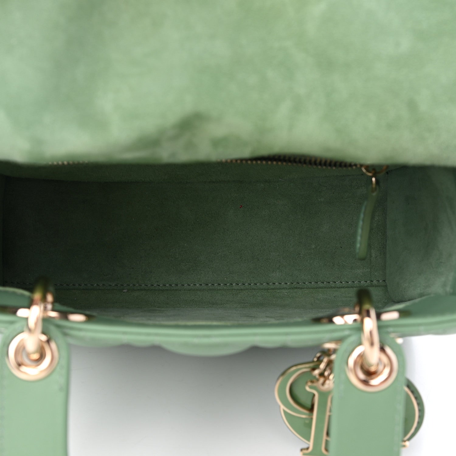 Christian Dior Lambskin Cannage Small My ABCDior Lady Dior Green 4 of 6