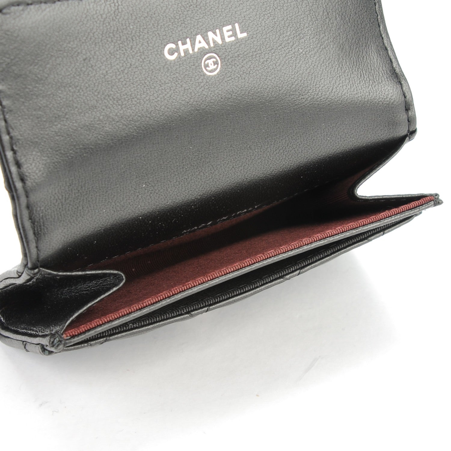 Chanel Lambskin Quilted Flap Card Holder Black 8 of 8
