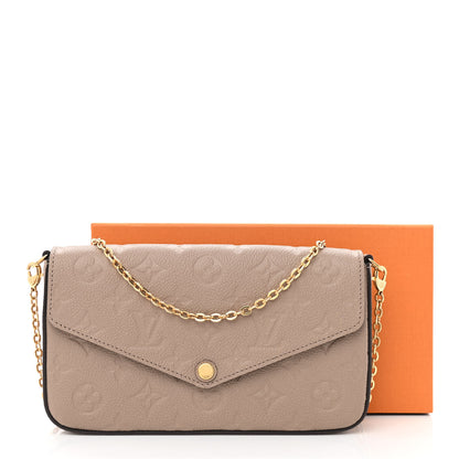 Louis Vuitton Empreinte Pochette Felicie Chain Wallet Tourterelle 13 of 13
