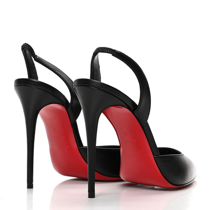 Christian Louboutin Calfskin O Kate Slingback 100 Pumps 39 Black 4 of 7