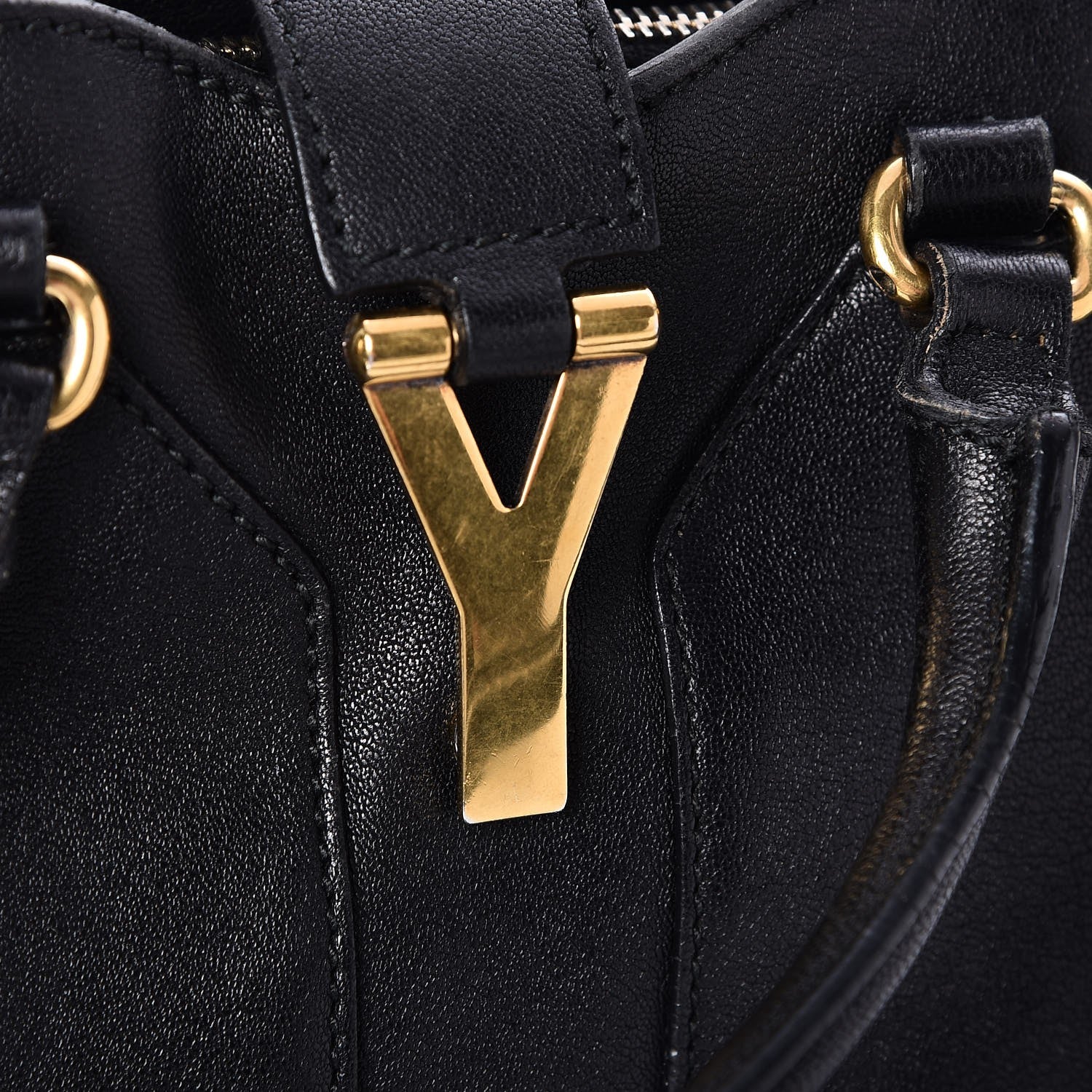 Saint Laurent Sheepskin Small Cabas ChYc Black 12 of 14