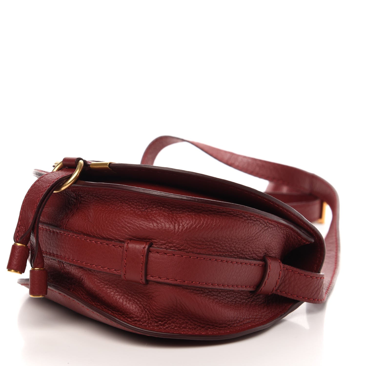 Chloe Calfskin Mini Marcie Round Crossbody Bag Red 7 of 12