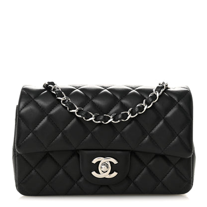 Chanel Lambskin Quilted Mini Rectangular Flap Black 1 of 10