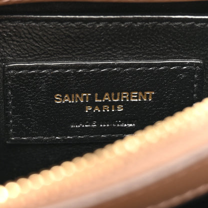 Saint Laurent Calfskin Y Quilted Monogram Small Loulou Chain Satchel Dark Beige 6 of 13