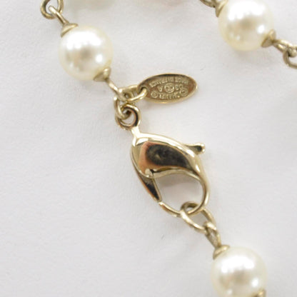 Chanel Gold Camellia Long Pearl Necklace 3 of 6