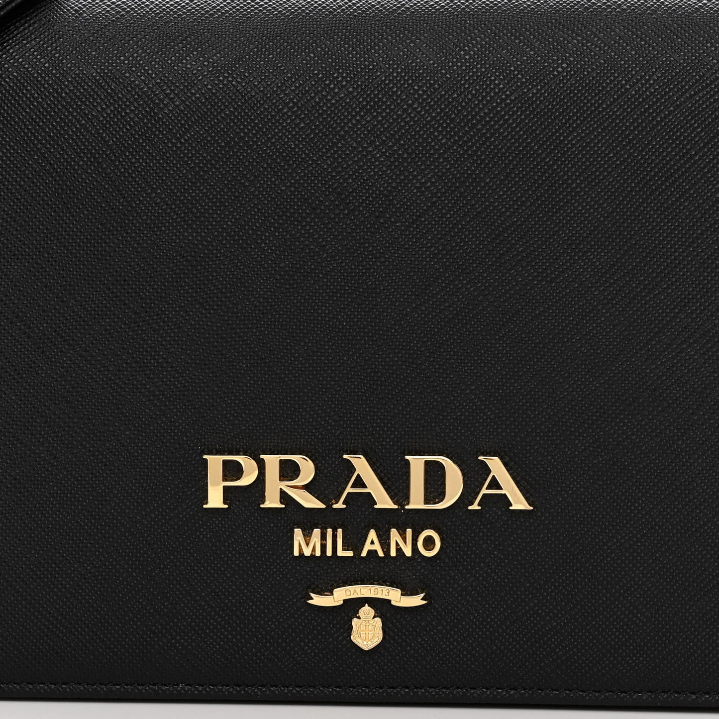 Saffiano Lux Mini Crossbody Bag Black