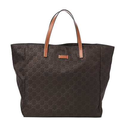Gucci Nylon Monogram Medium Tote Brown 1 of 10