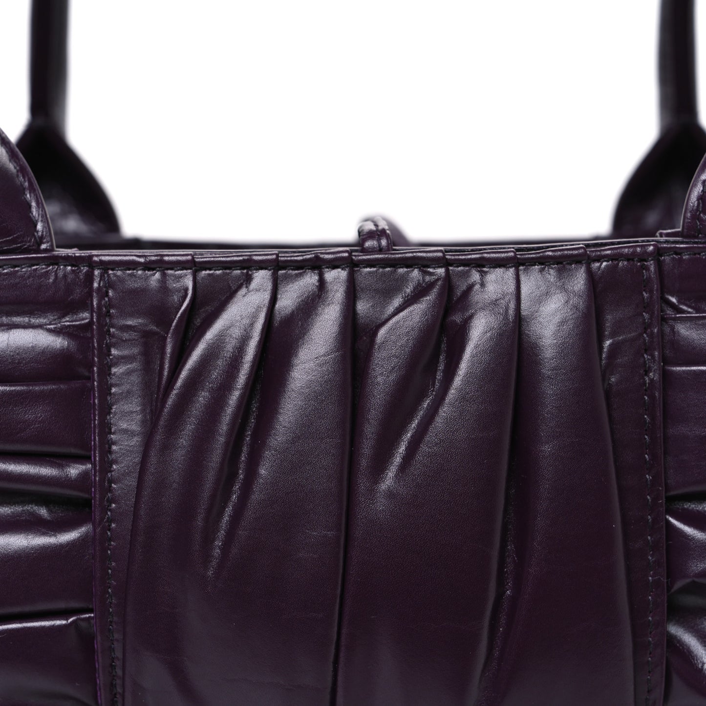 Foulard Intrecciato Pleated Medium Arco Tote Dark Mystic