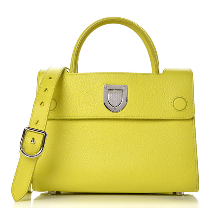 Christian Dior Grained Calfskin Mini Diorever Flap Yellow 1 of 12