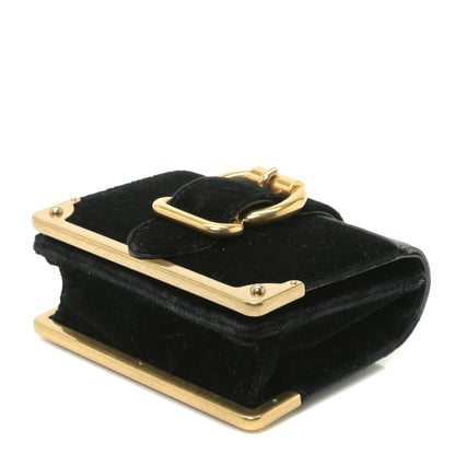 Prada Velluto Micro Cahier Bag Black 4 of 9