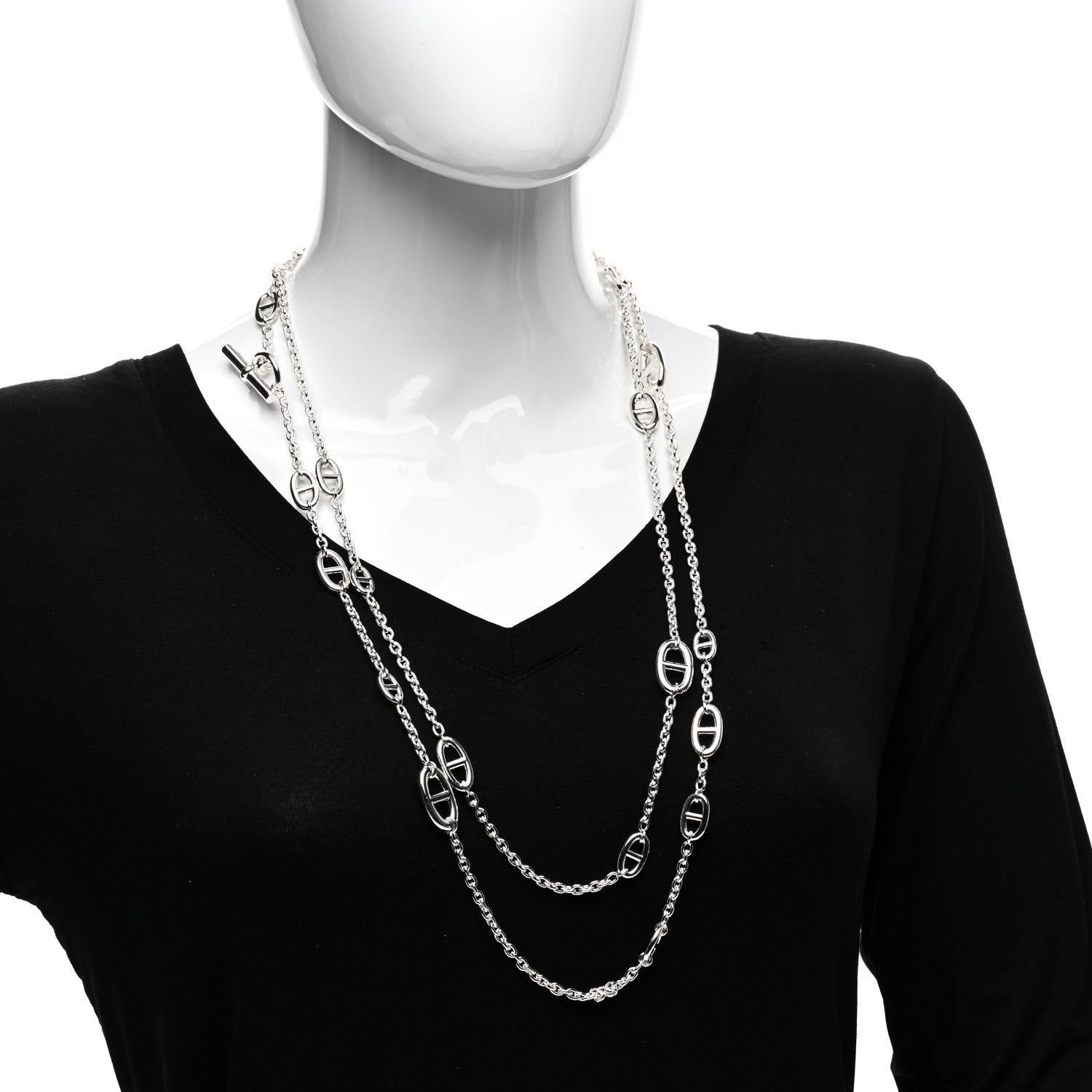 Hermes Sterling Silver Farandole Necklace 160 2 of 5