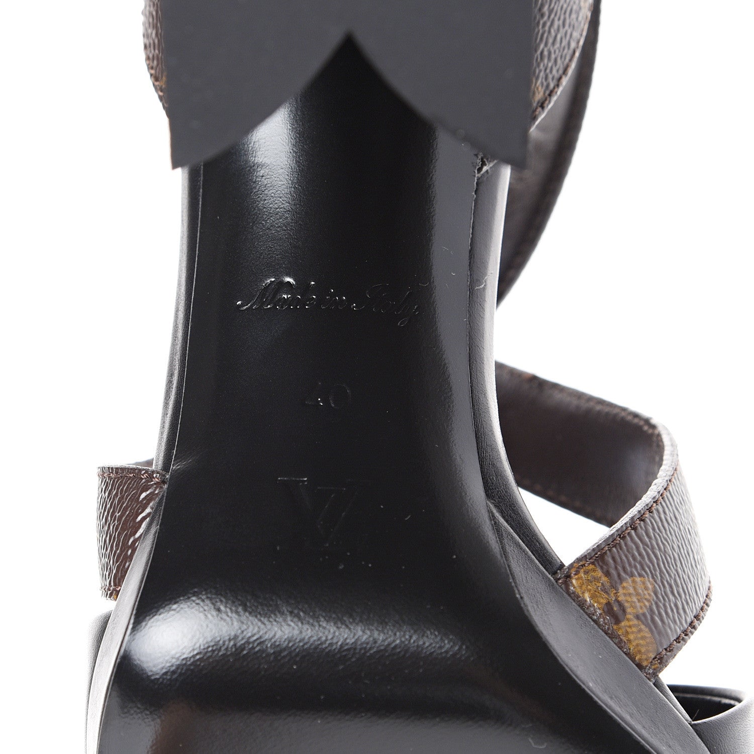 Louis Vuitton Calfskin Monogram Matchmake Cross Sandals 40 Black 6 of 11