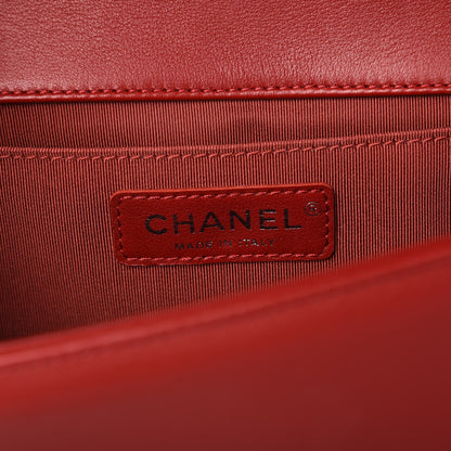 Chanel Lambskin Quilted Medium Boy Flap Red 8 of 10