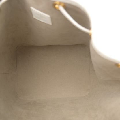 Louis Vuitton Calfskin Monogram Cutout Petit Noe White 5 of 16