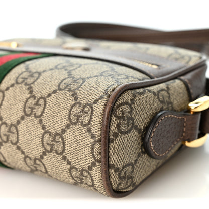 Gucci GG Supreme Monogram Web Mini Ophidia Shoulder Bag Brown 10 of 10