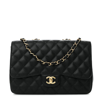 Chanel Caviar Quilted Jumbo Single Flap Black 1 of 13