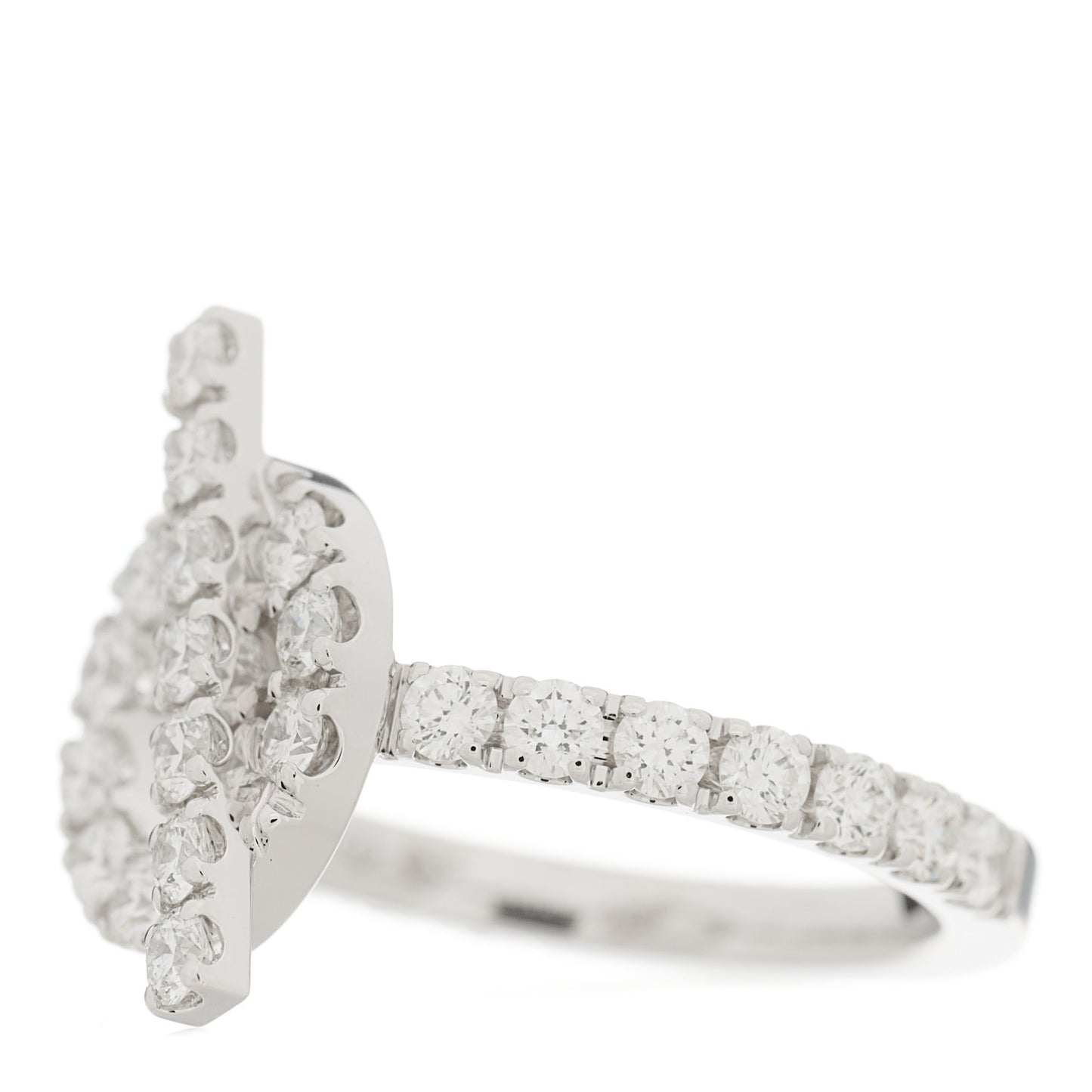 18K White Gold Diamond Finesse Ring 49 5