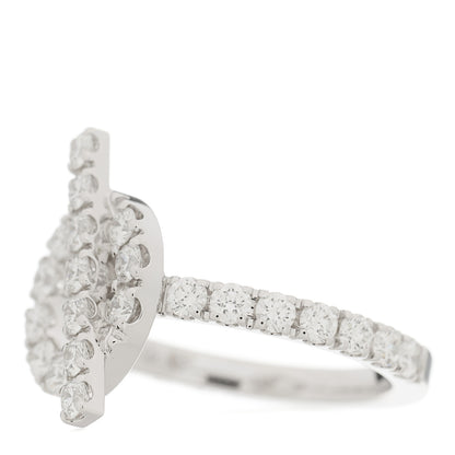 Hermes 18K White Gold Diamond Finesse Ring 49 5 3 of 7