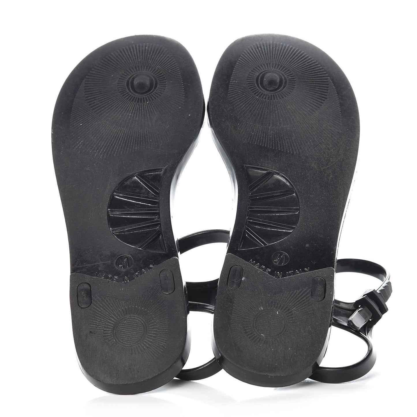 Jelly Pearl CC Thong Sandals 41 Black