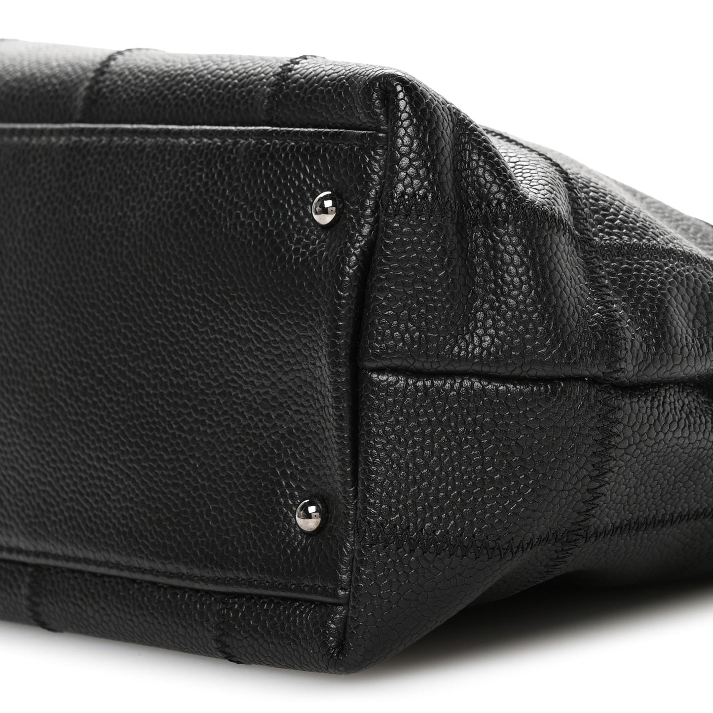 Caviar Quilted Chocolate Bar Tote Black