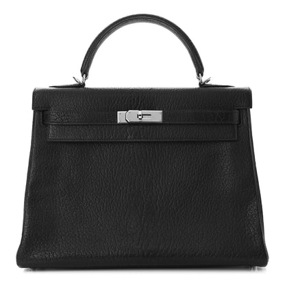 Hermes Chevre De Coromandel Kelly Retourne 28 Black 1 of 10