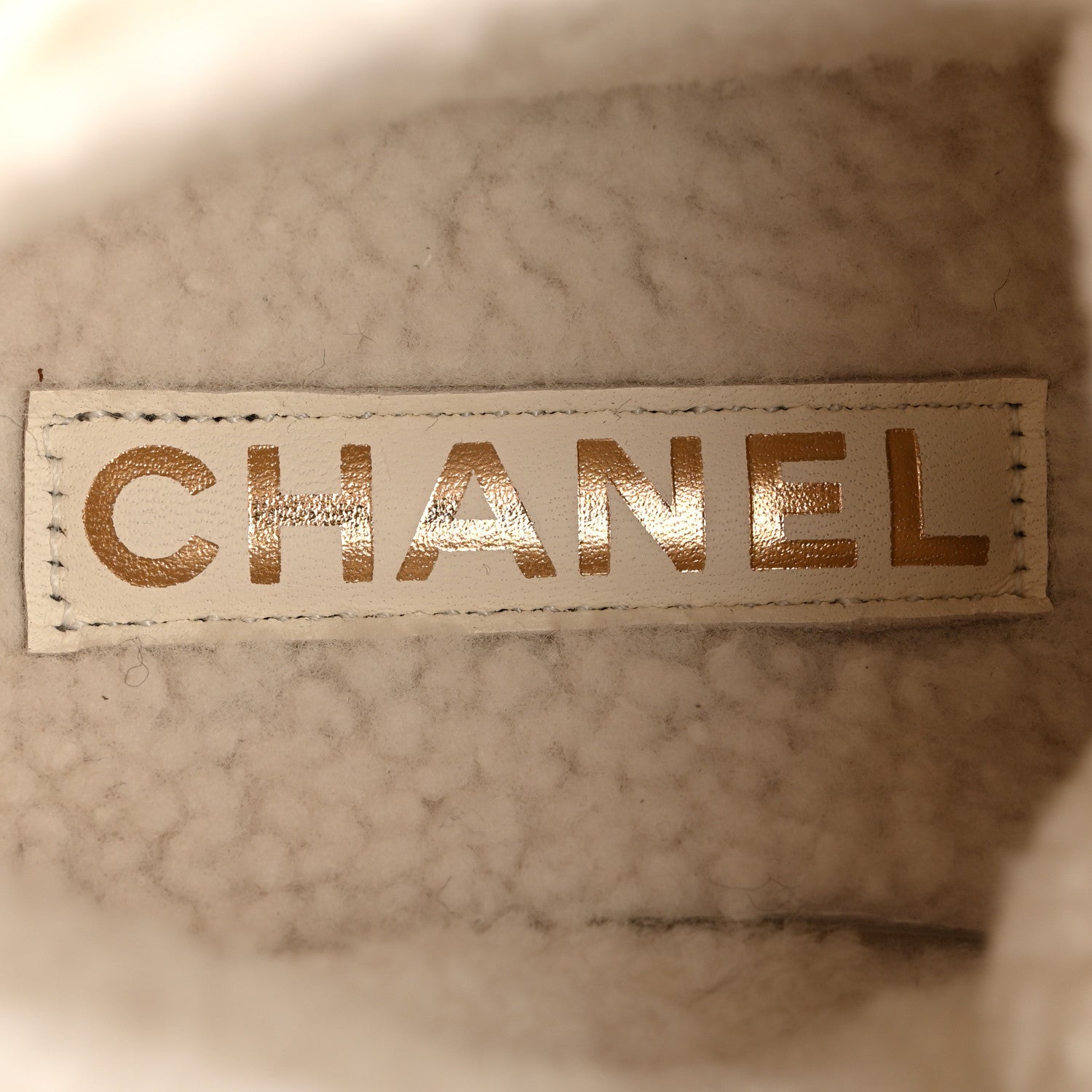 Chanel Kid Suede Shearling Sheepskin Lace Up Boots 38 Ivory White Black 8 of 8