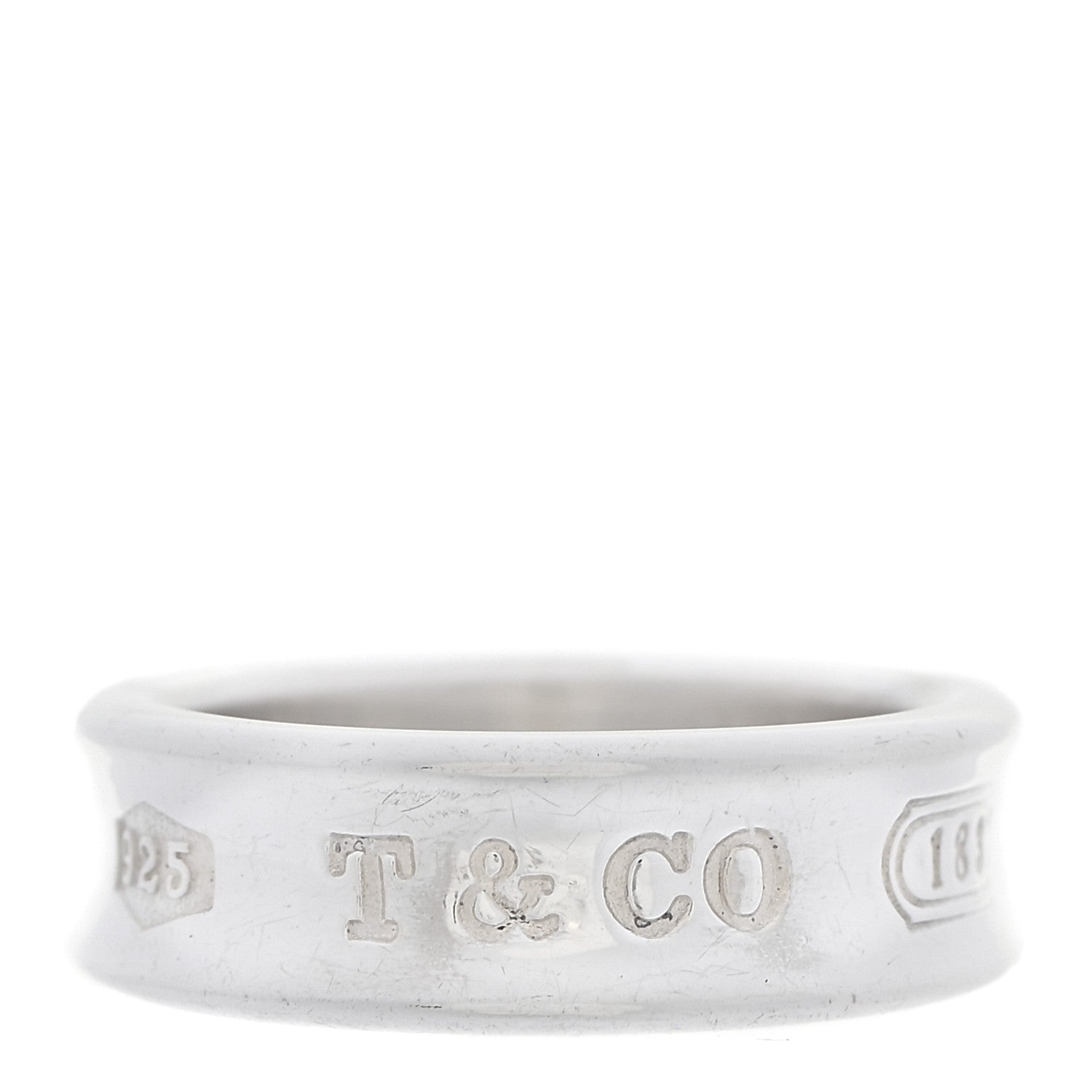 Tiffany Sterling Silver 1837 Band Ring 54 6.75 1 of 6