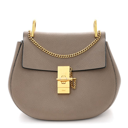 Chloe Grained Lambskin Drew Shoulder Bag Motty Grey 1 of 10