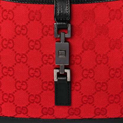 Gucci Monogram Jackie O Hobo Red 8 of 17