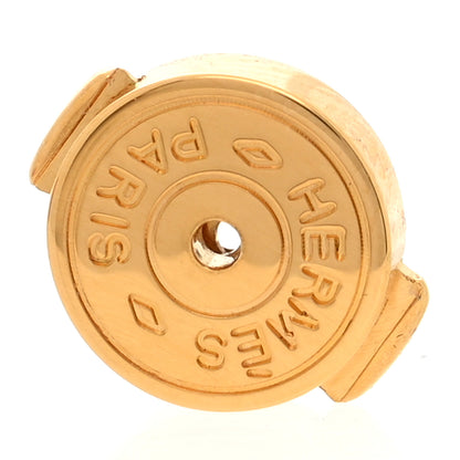 Hermes Gold Lacquered Pop H Earrings Orange 4 of 4