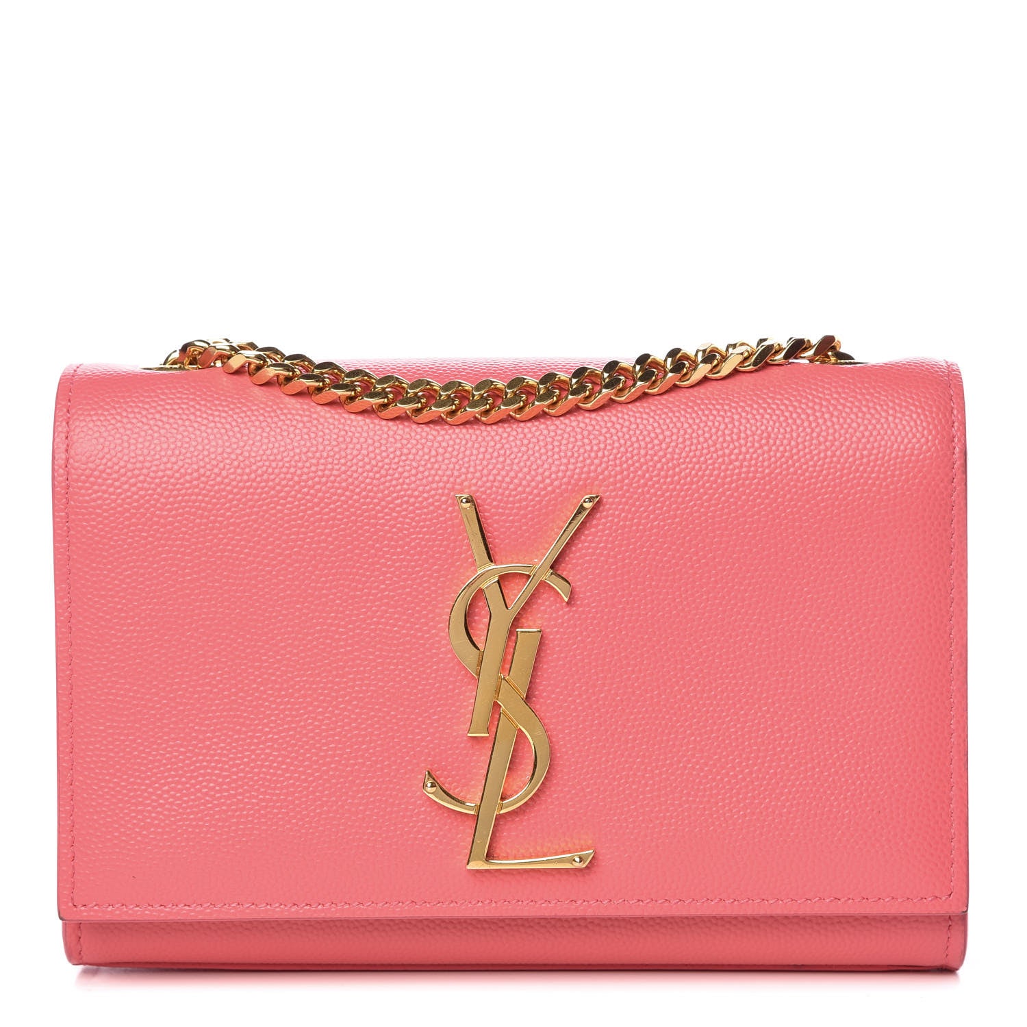 Saint Laurent Grain De Poudre Small Monogram Kate Satchel Rose Clair 1 of 12