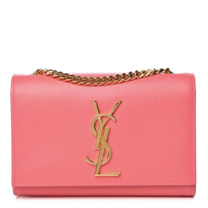 Saint Laurent Grain De Poudre Small Monogram Kate Satchel Rose Clair 1 of 12