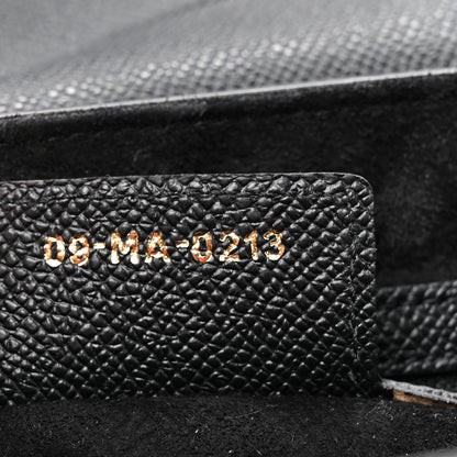 Christian Dior Grained Calfskin Saddle Bag With Strap Black 7 of 10