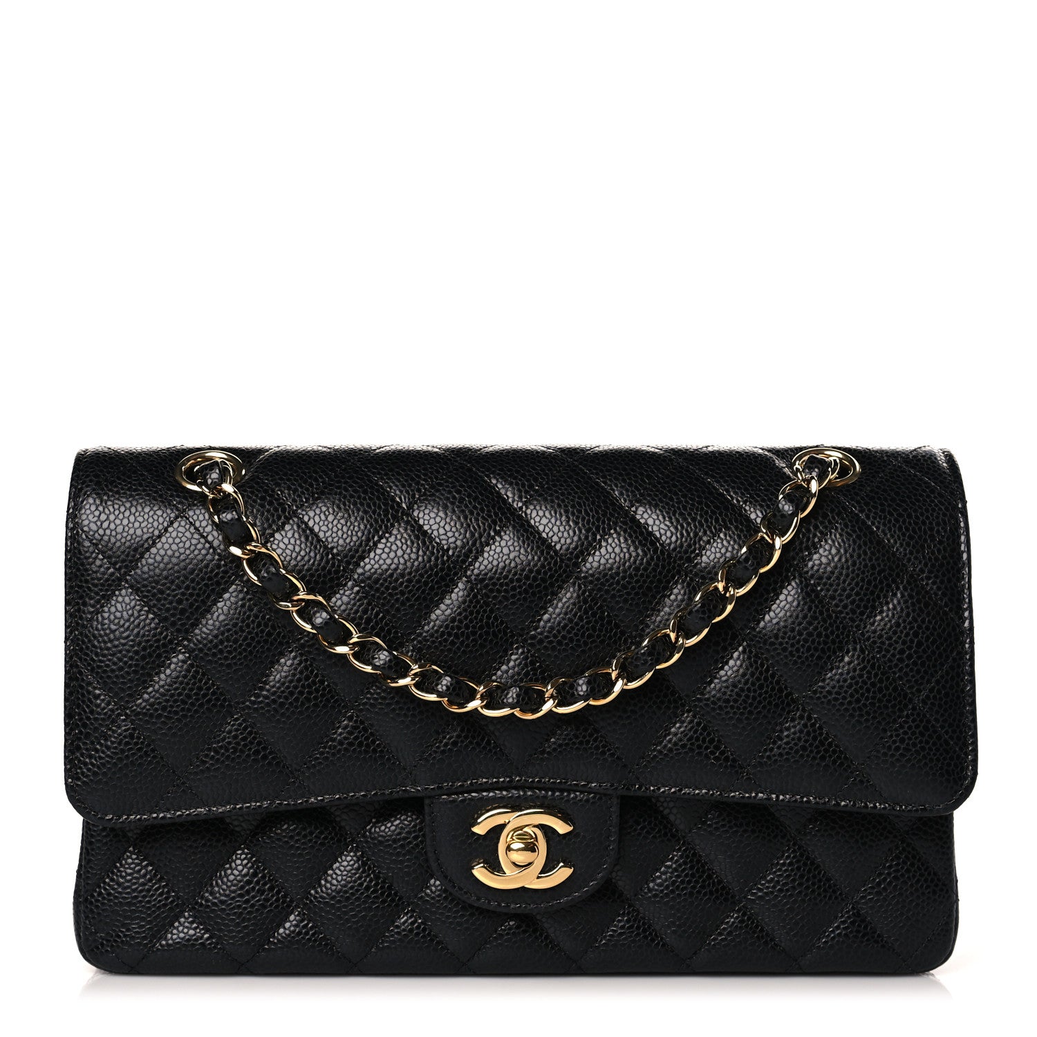 Chanel Caviar Quilted Medium Double Flap Black 1 of 9