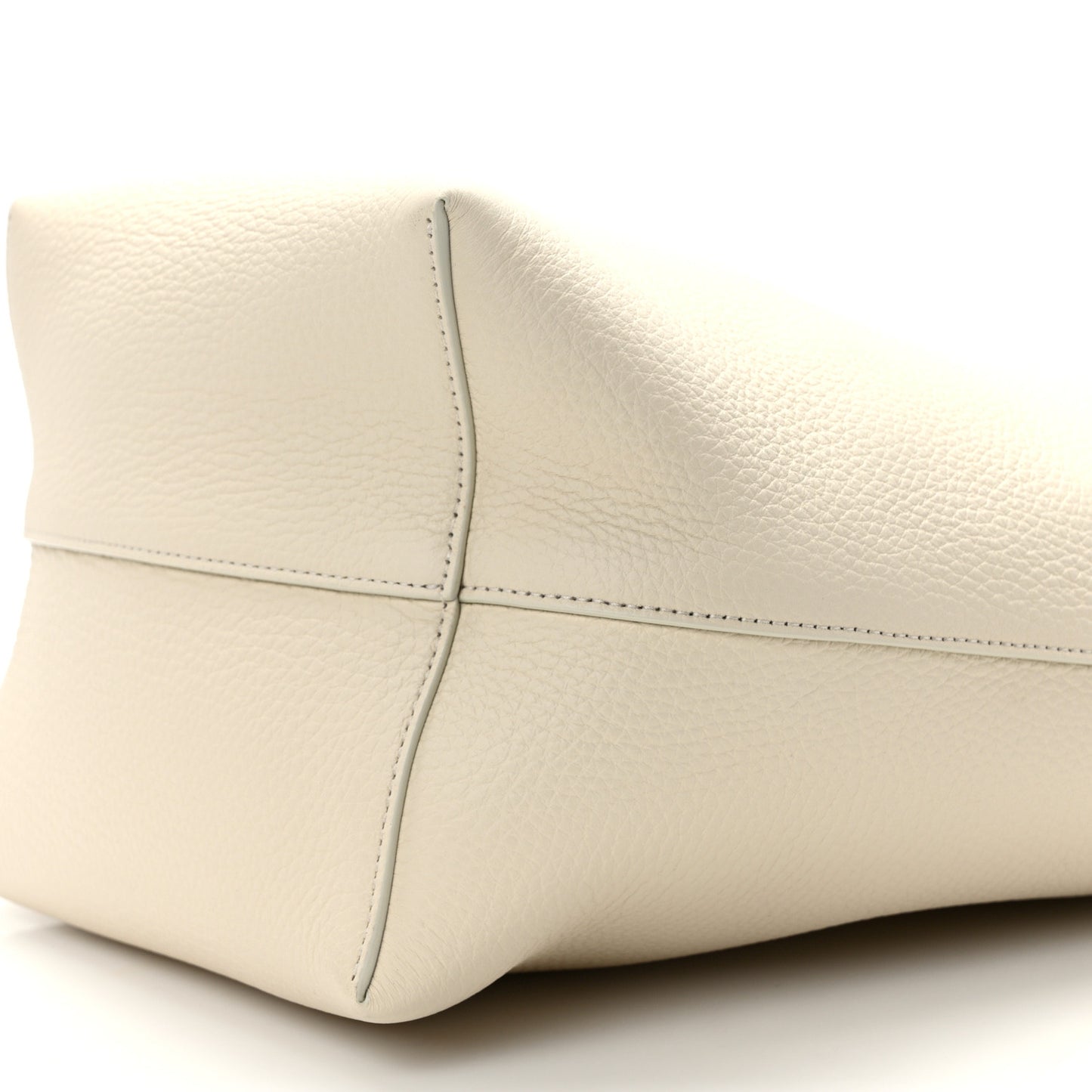 Grained Calfskin Medium N/S Park Tote Ivory