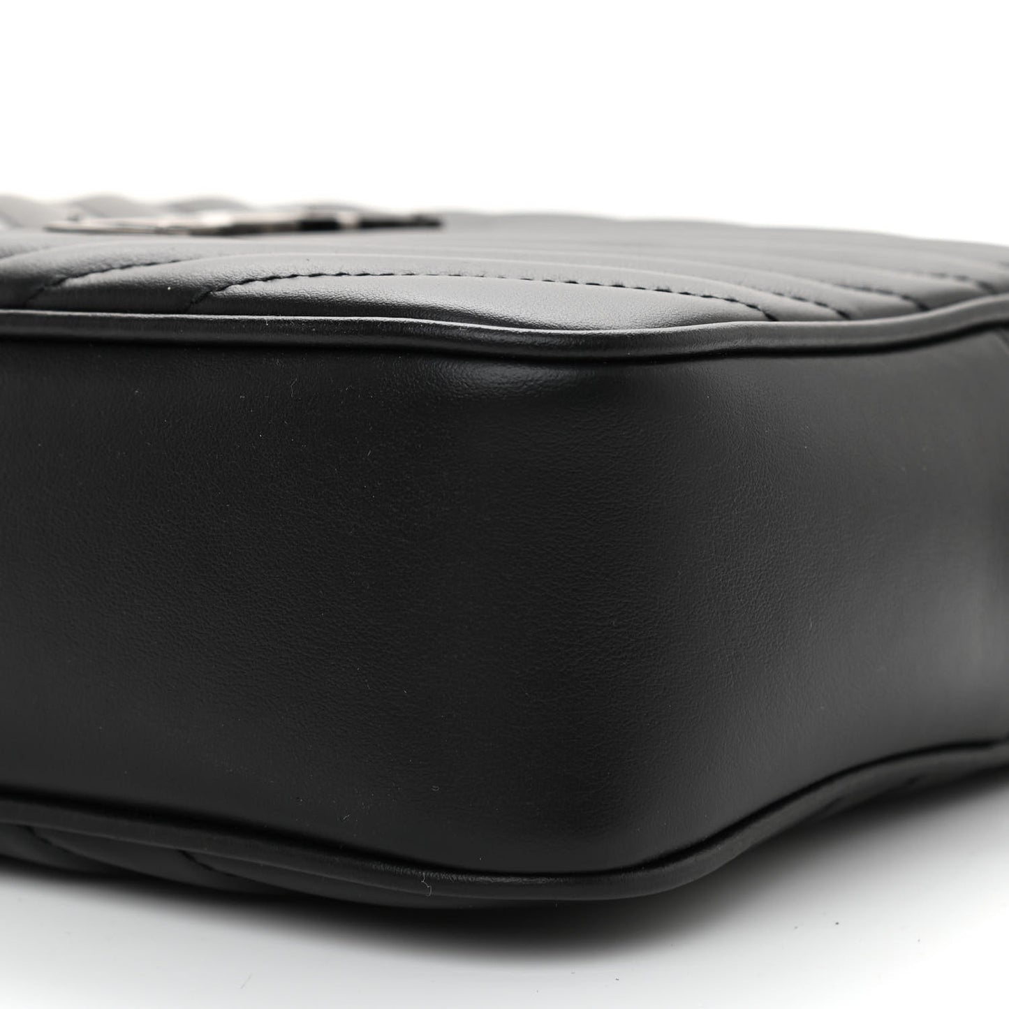 Calfskin Matelasse Monogram Lou Camera Bag Black