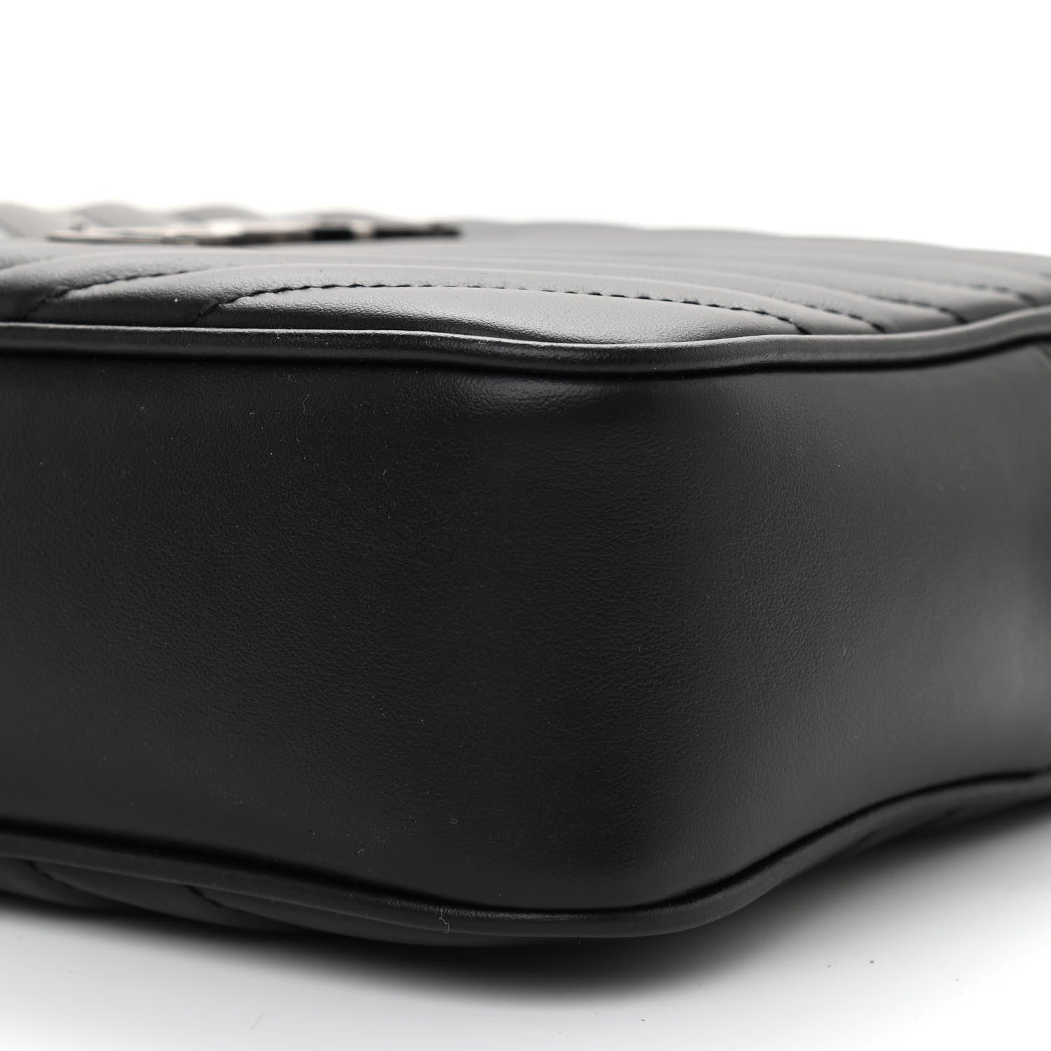 Saint Laurent Calfskin Matelasse Monogram Lou Camera Bag Black 8 of 8