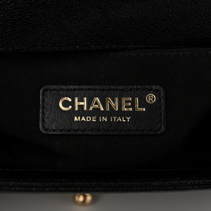 Chanel Caviar Chevron Quilted Small Boy Flap Black 6 of 10