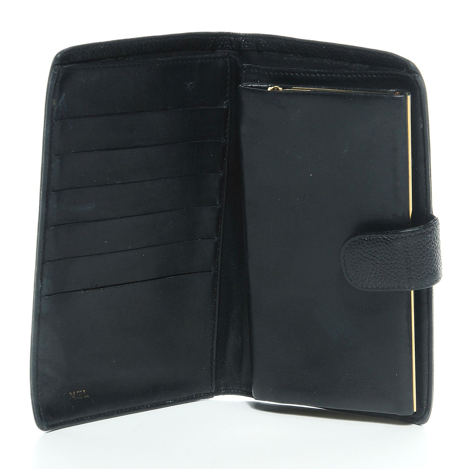 Chanel Caviar CC French Wallet Black 8 of 8