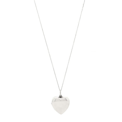 Tiffany Sterling Silver Heart Locket Pendant Necklace 1 of 6