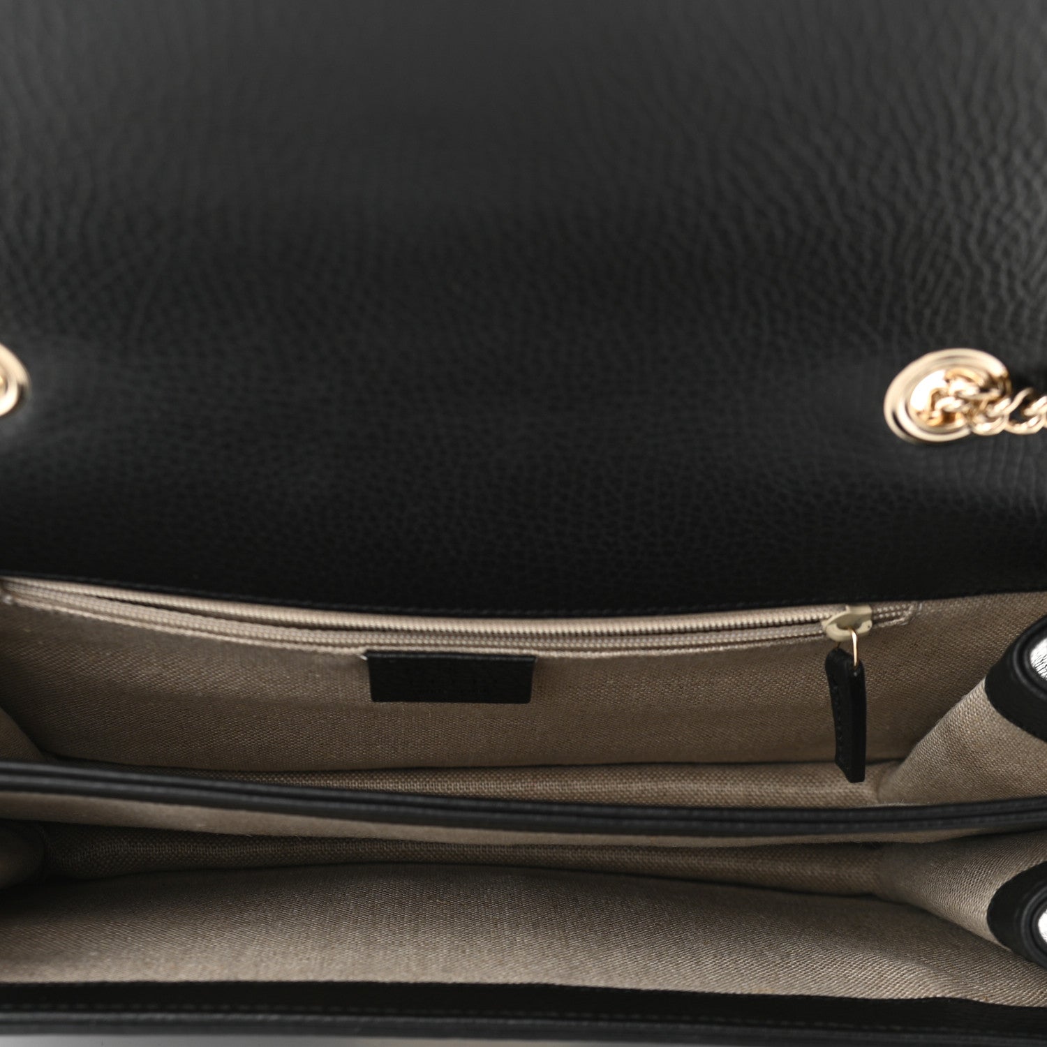 Gucci Dollar Calfskin Interlocking G Shoulder Bag Black 5 of 10