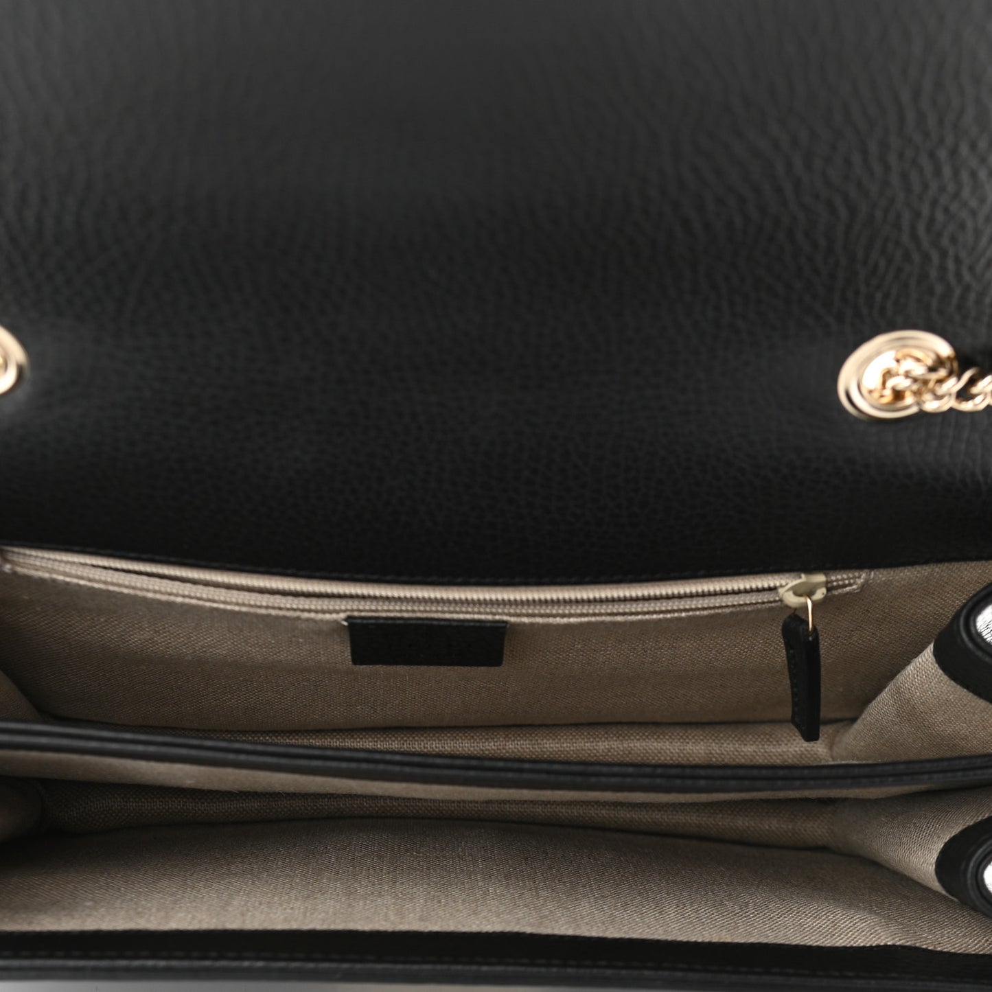 Dollar Calfskin Interlocking G Shoulder Bag Black