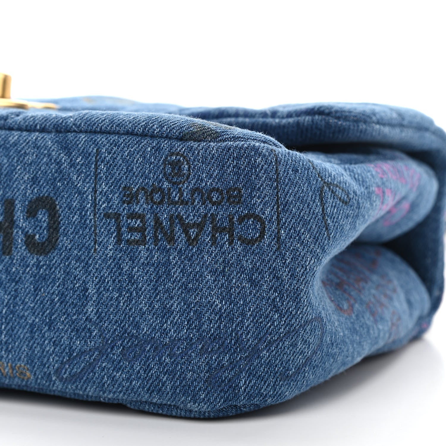 Chanel Denim Quilted Mini Denim Mood Rectangular Flap Blue Multicolor 10 of 10