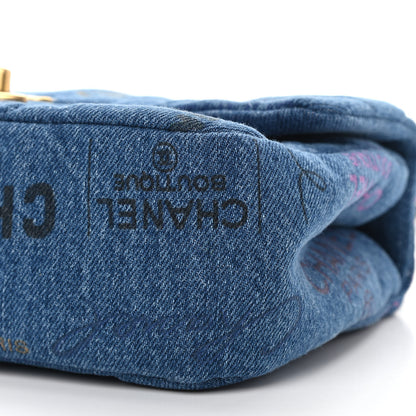 Chanel Denim Quilted Mini Denim Mood Rectangular Flap Blue Multicolor 10 of 10
