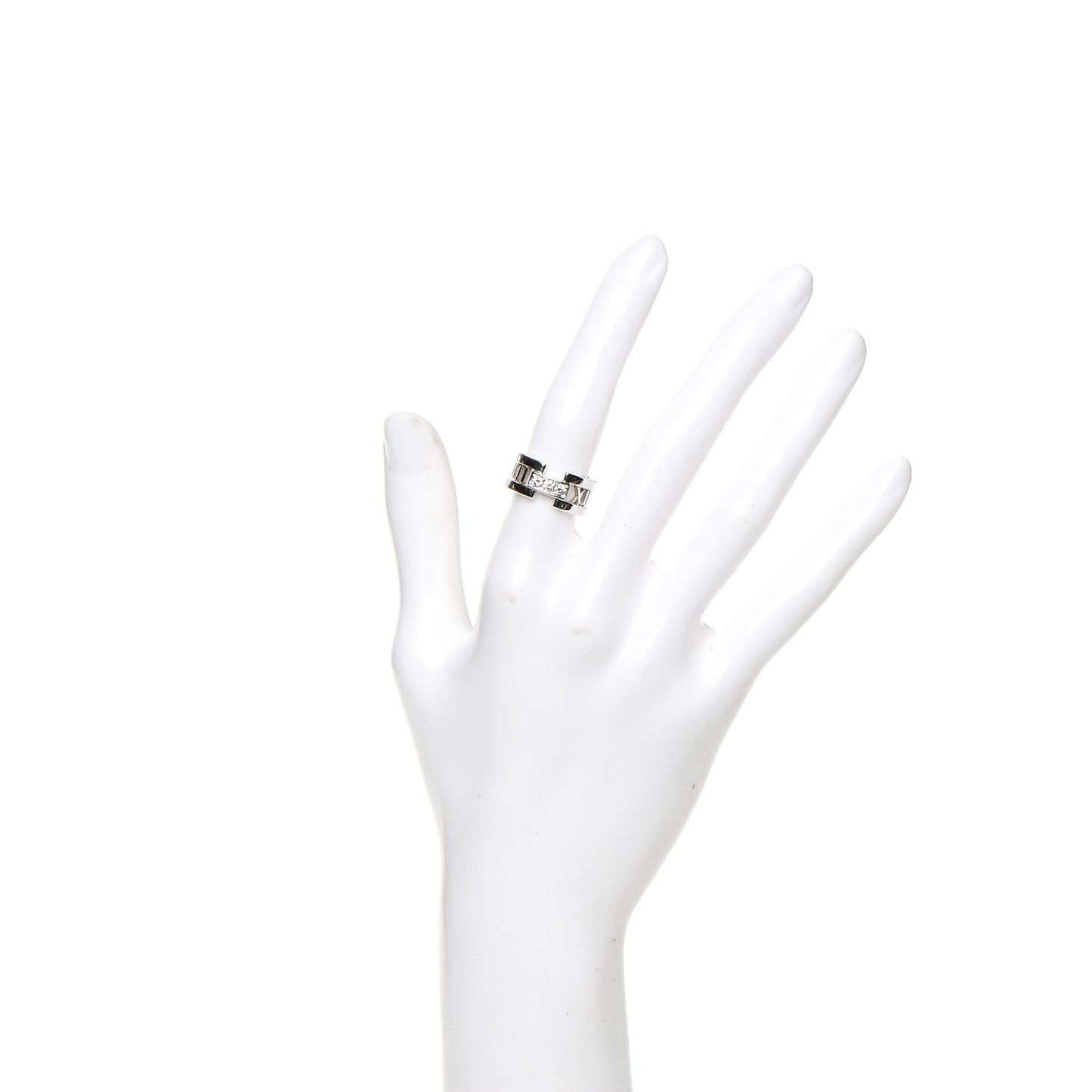 18K White Gold Diamond Open Atlas Ring 5.25