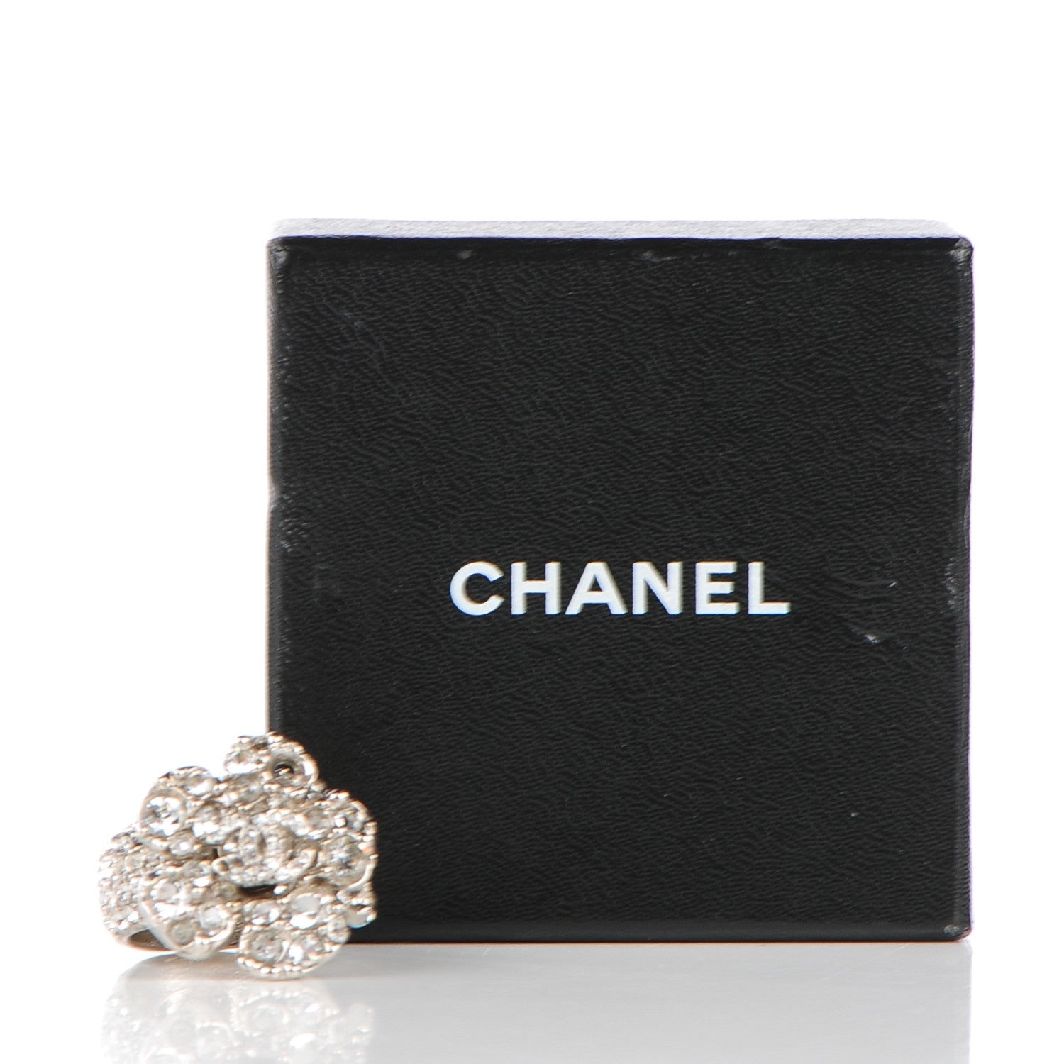 Chanel Swarovski Crystal Camellia Ring 6.5 5 of 5