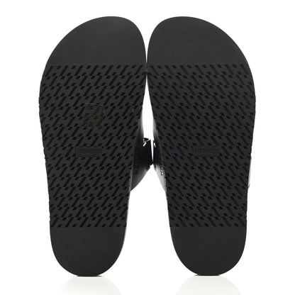 Hermes Calfskin Womens Chypre Sandals 39 Black 8 of 10