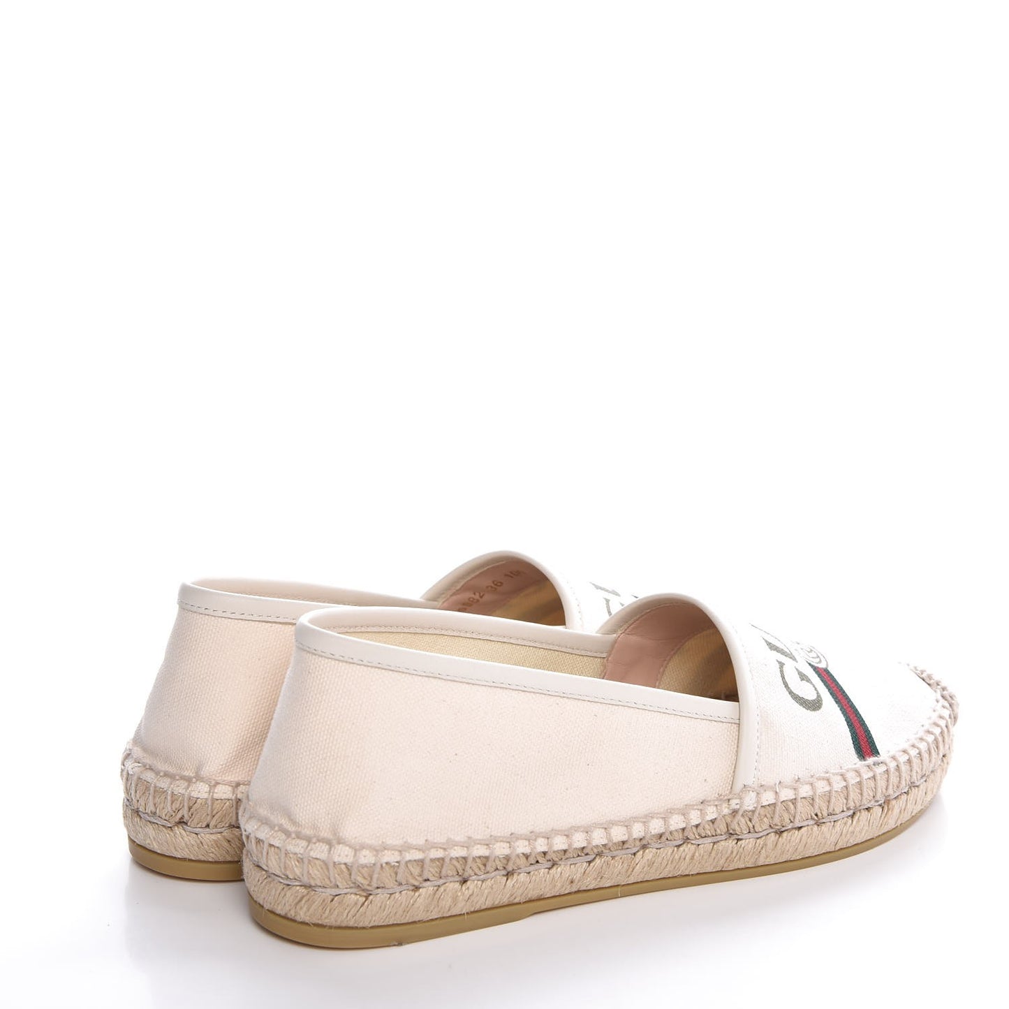 Canvas Logo Espadrilles 36 Greggio White