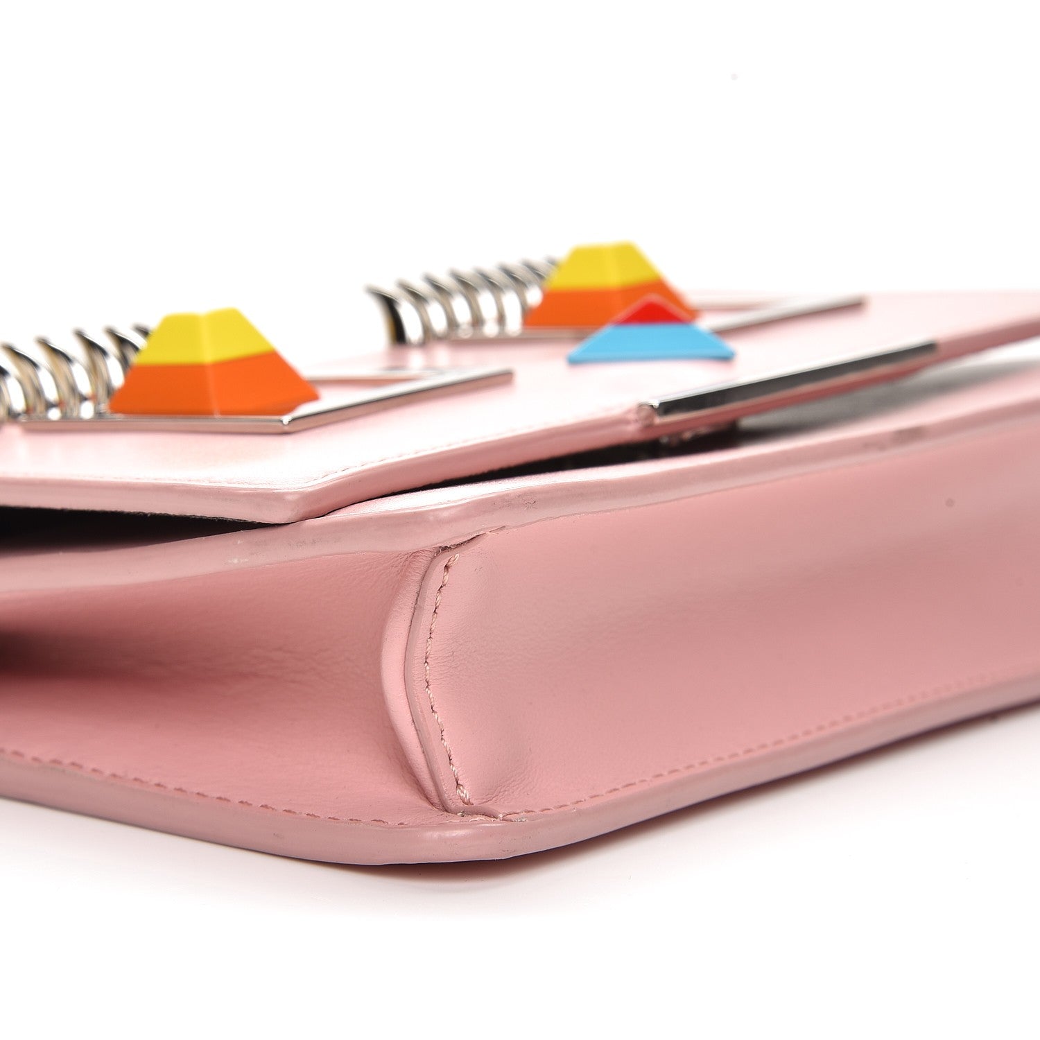 Fendi Vitello Century Hypnoteyes Tube Wallet On Chain Bubblegum 10 of 11