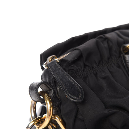 Prada Tessuto Nylon Gaufre Shopping Satchel Black 17 of 20